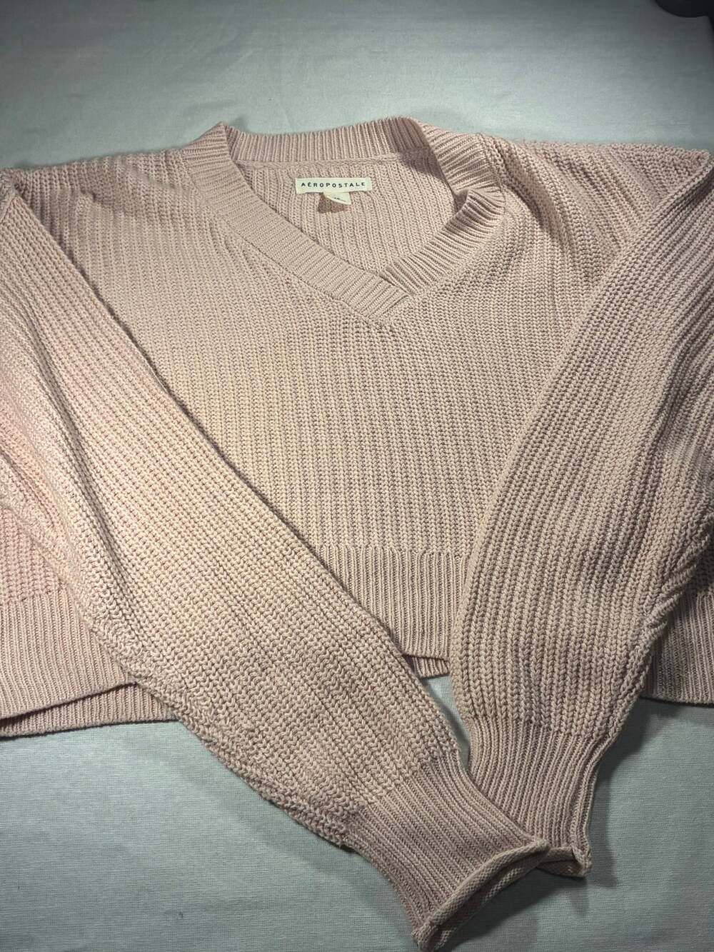 Aeropostale Pink Chunky Knit Sweater XS Vintage Inspired Y2K Coquette